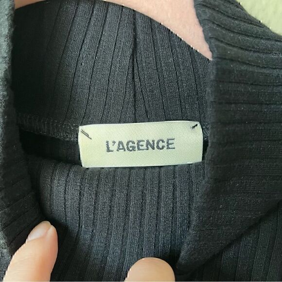 L’AGENCE Knit Turtleneck Sweater MIDI Dress SAMPLE - Picture 5 of 9